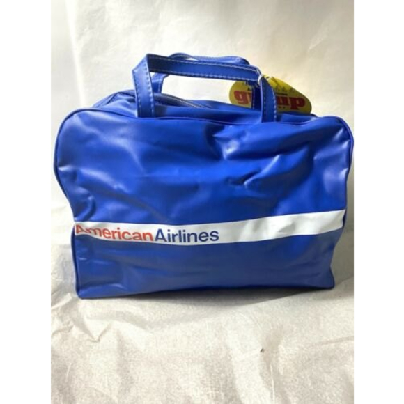 American Airlines Bags Vintage American Airlines Vinyl Zip Closure